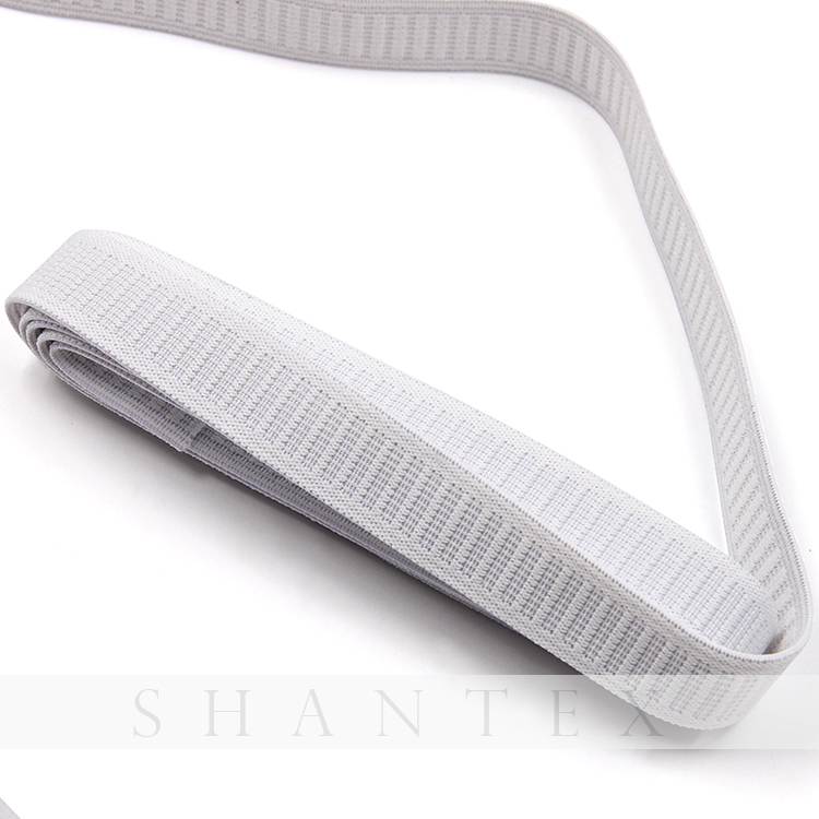 Weiß Woven Elastic Webbing Knit Non-Rolle Elastic Band