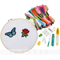 Diy Craft Stickpackungen Stickstarter-Set Bambus-Stickrahmen, Farbfäden, Stickpackung mit Kreuzstich