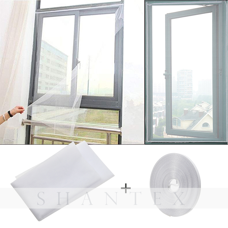 DIY selbstklebender Moskito-Fenster-Schirm-Filetarbeits-Maschen-Haken-Schleifen-Vorhang